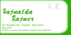 hajnalka rajner business card